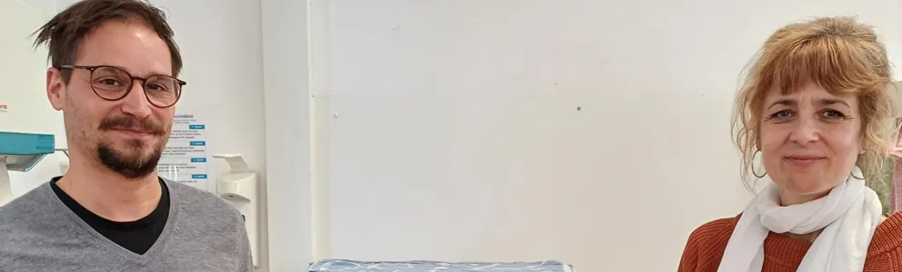 Symbolische Spendenübergabe an Carina Gebele