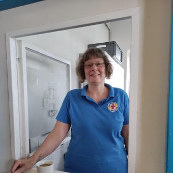 Sabine Ortloff in der Bahnhofmission